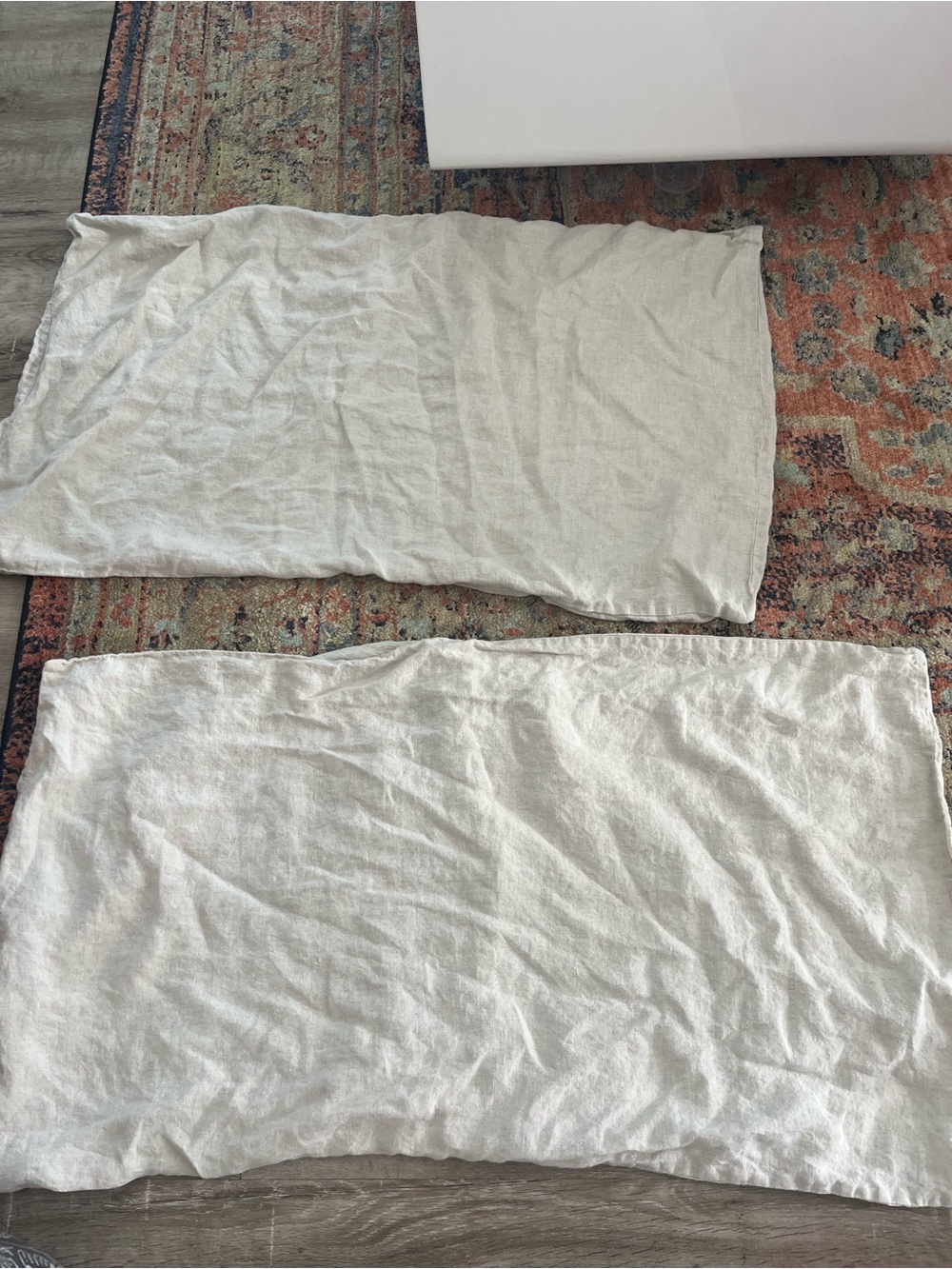 West Elm Pure Flax Linen Pillowcases Set of 2 Beige
